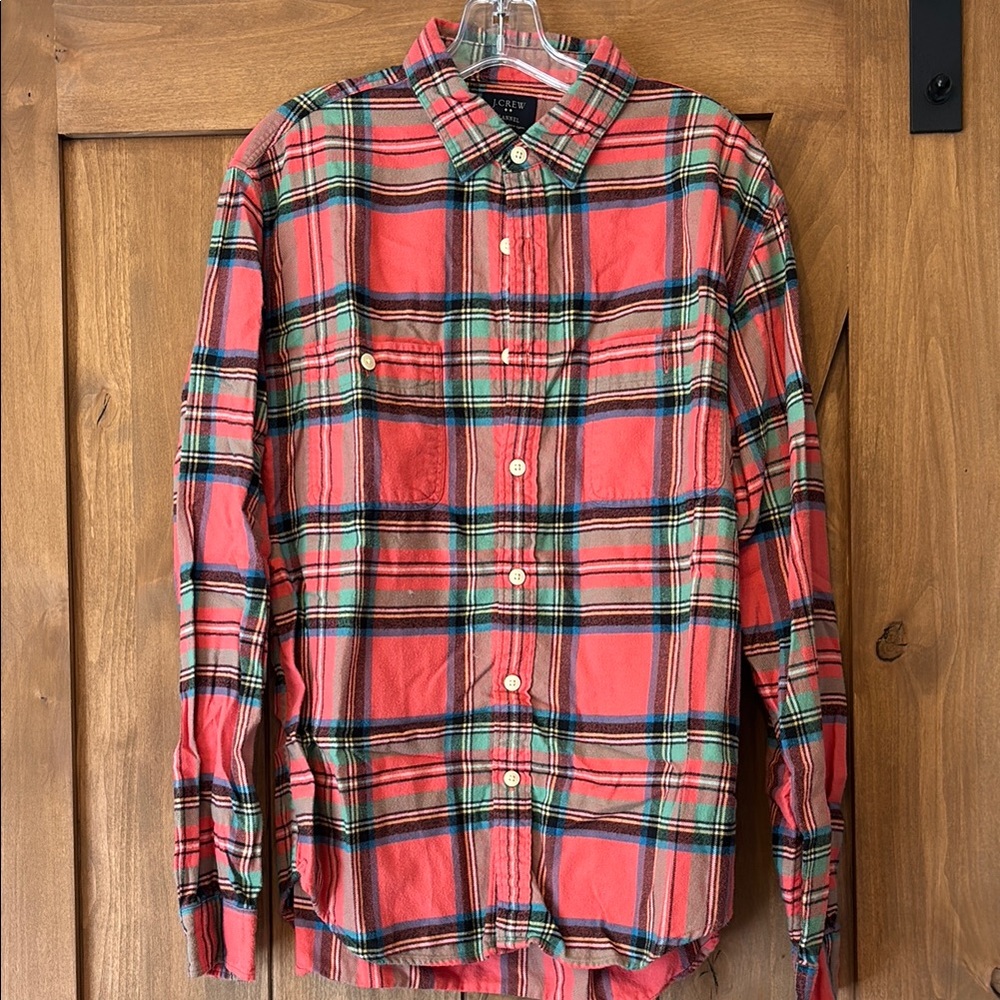 J. Crew Men's Red Plaid Shirt